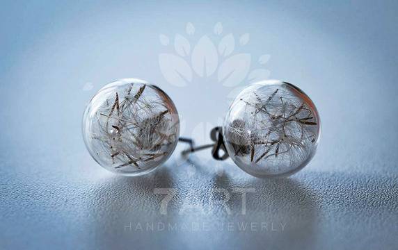 Обеци С Ефектни Сухи Цветя