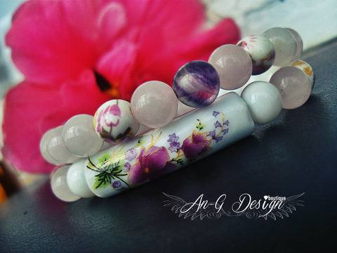 Нежна Гривна С Розов Кварц Monaco