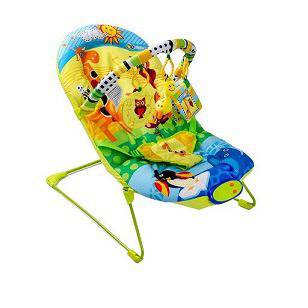 Люлка с вибрации и звуци Kinderkraft Animals, Зелена