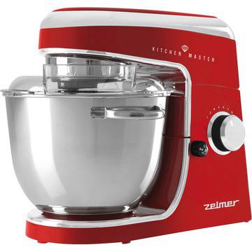 Кухненски робот Zelmer ZFD1100R, 1000W, 2 кг тесто, Червен