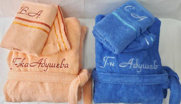 Халати за баня с рекламна бродерия, колекция халати Банд – Жизатекс