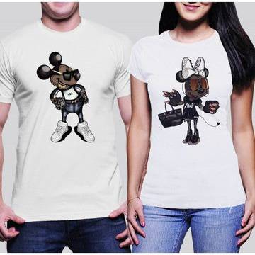 КОМПЛЕКТ ТЕНИСКИ ЗА ВЛЮБЕНИ – HARD MICKEY И HARD MINNIE MOUSE