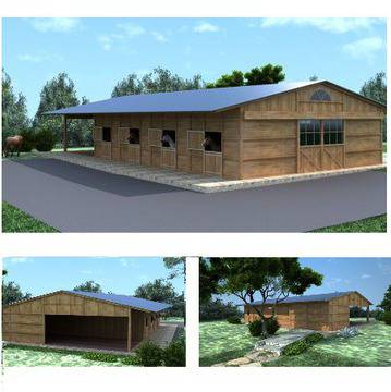 Конюшна MIPA, импрегниран в автоклав иглолистен материал