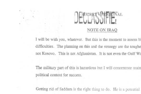 „С теб съм, каквото и да става“ – писмото на Блеър до Буш за войната в Ирак