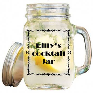 Буркан за коктейли с надпис по избор