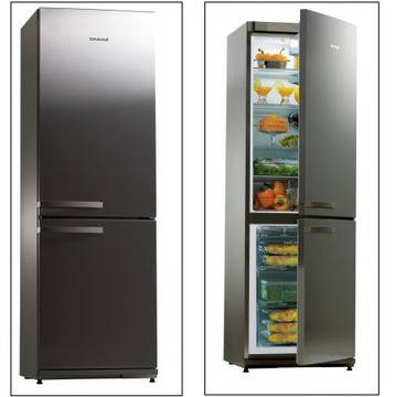 Хладилник с фризер Snaige RF 34SM-P1CB27A++, Общ обем 298 л., Клас А++, H 185, Инокс