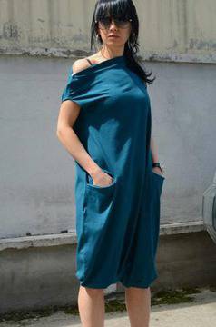 Дамски гащеризон в петролено синьо