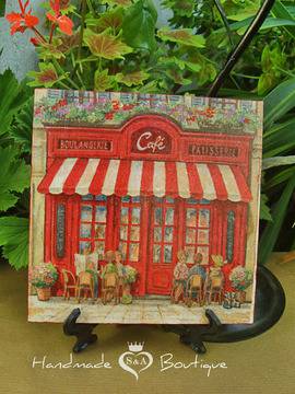 Картина Декупаж Cafe Paris