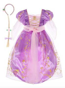 Рокля на Рапунцел с обръч и диадема