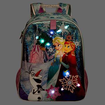 Уникална оригинална ученическа Disney раница на Frozen със светлини отпред