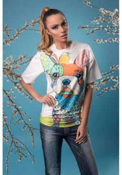 Дамска тениска с булдог