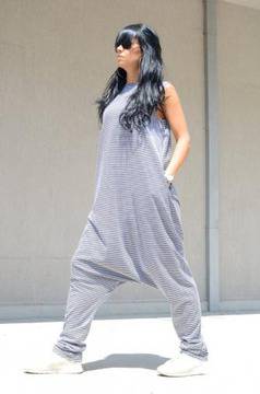 Макси гащеризон в бяло и черно