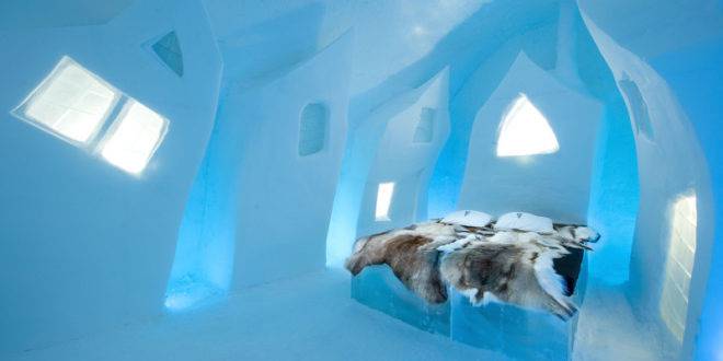 Леденият хотел край Северния полярен кръг