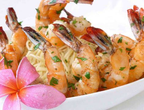 Скариди скампи с паста