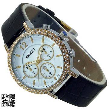 Дамски часовник AKSEPT 1119-2. Кожена каишка