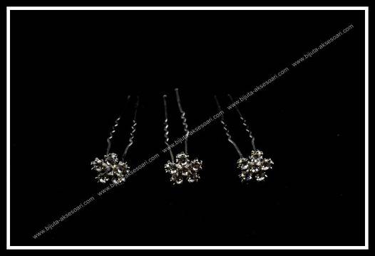 Луксозни фуркети за коса с кристали във форма на цвете