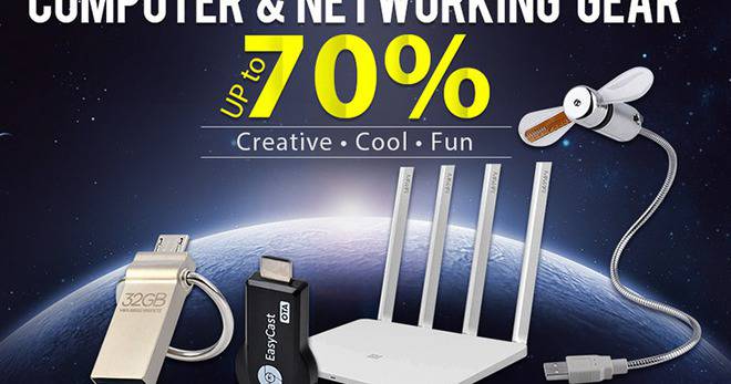 Огромна разпродажба в GearBest. ТВ Бокс, компютърна париферия, компоненти, проектори и мрежови устройства.