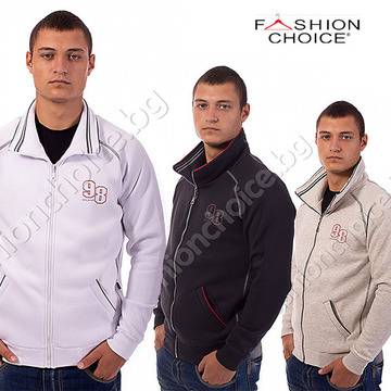 Ватиран мъжки суичър с щампа Cabaneli на ръкава