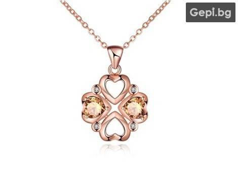 Дамско колие Детелина с кристали Swarovski Elements и Цирконий!