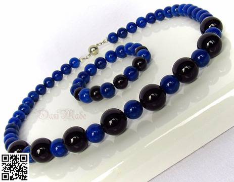 Дамски комплект Вивиан от Жадеит и Оникс – DM-1016