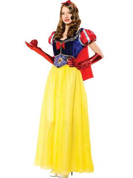 Страхотна дамска рокля на Снежанка с диадема и подвижно наметало