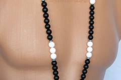 Мъжки гердан от естествени камъни бял и черен Оникс – DM-1032