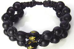 Мъжка двойна гривна Шамбала от естествени камъни Оникс – DM-2297