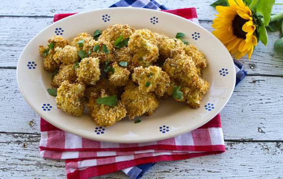 Паниран карфиол с пармезан