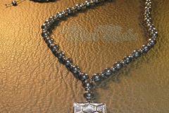 Мъжки гердан от естествени камъни Хематит – DM-1005