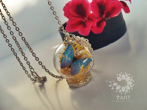 Семпъл Модел Колие Blue Butterfly с БЕЗПЛАТНА доставка до Еконт!