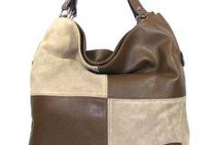 Чанта в кафяво и бежово