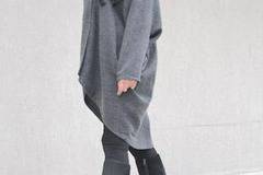 Сиво макси дамско палто