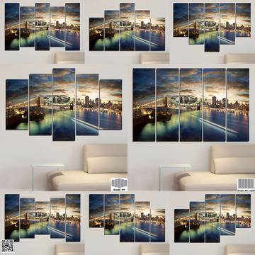 Декоративно пано за стена с нощен изглед от Ню Йорк – HD-241