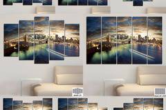 Декоративно пано за стена с нощен изглед от Ню Йорк – HD-241