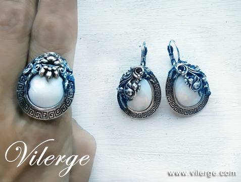 Луксозна винтидж колекция бижута с седеф за Нова Година 2017 Коледа 2016