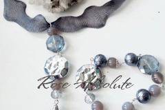 Колие, гривна и пръстен Metal Dragon by Rose Absolute – ахат, кристали