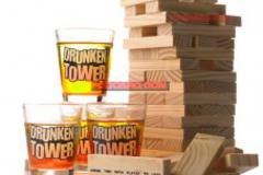 Drunken Tower – дървена игра – кула с шотове