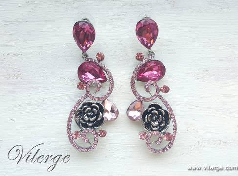 Подарък за жени с винтидж обеци за празник и Коледа 2016 арт бижута