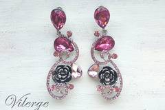 Подарък за жени с винтидж обеци за празник и Коледа 2016 арт бижута