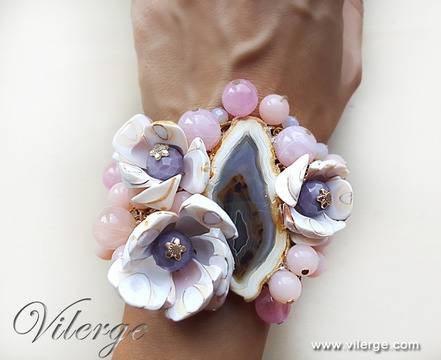 Модни винтидж гривни с естествен камък колекция 2017 за 8март и Свети Валентин