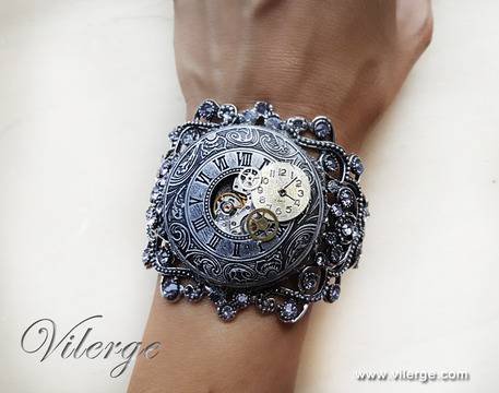 Модни бижута и стиймпънк гривни от арт дизайнерска колекция 2017 за жени подарък