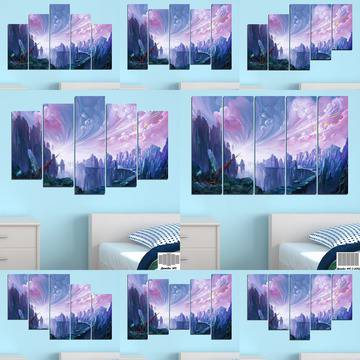 Декоративно пано за стена от 5 части с приказно изображение – HD-254