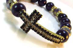 Дамска гривна от естествени камъни лилав ахат – DM-2260