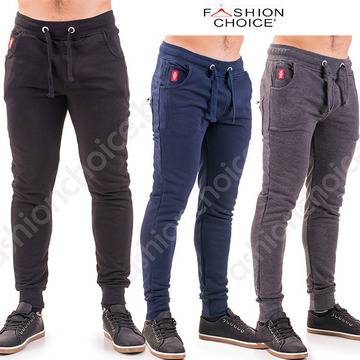 Памучно мъжко долнище в три цвята с ципове на задните джобчета