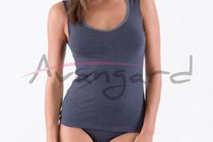 Малена – магазин за женски сиви вълнени корсажи широки презрамки M L XL XXL XXXL сиво вълнено бельо Вълнен корсаж с дантела 09