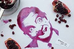 Портрети на известни личности, направени от храна