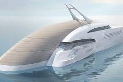 Суперяхта с разглобяема къща за плажа