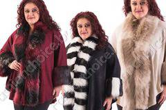 Луксозна макси пелерина с еко косъм в три изящни цвята