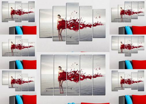 Декоративно пано за стена – Предизвикателство в червено – HD-599