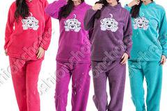 Мека и удобна дамска пижама в четири цвята с кученца